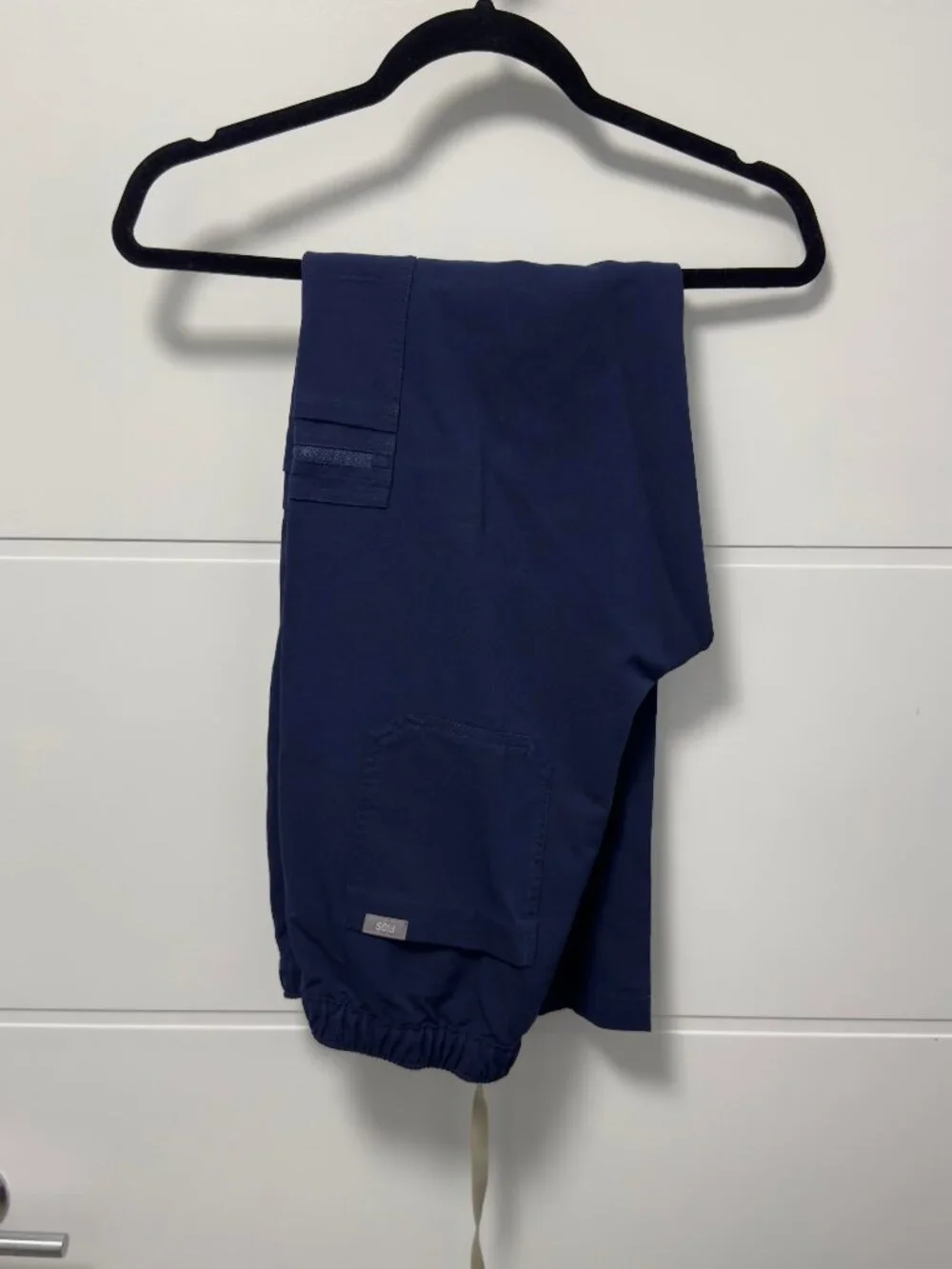 Midnight Blue Figs Scrub Set (Top + Pants)